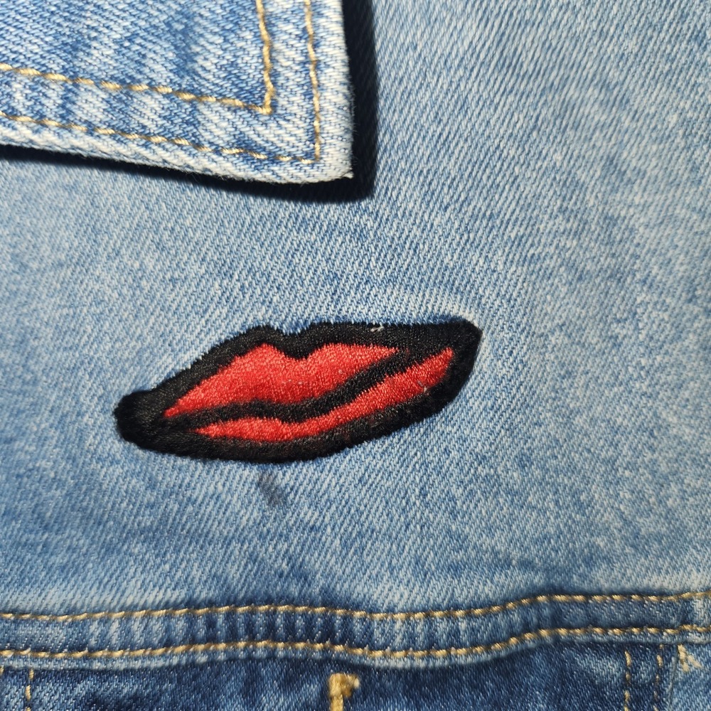 Light Blue Denim Vest with Black Back Graphic Patch -LED ZEPPELIN vest - Picture 5 of 6